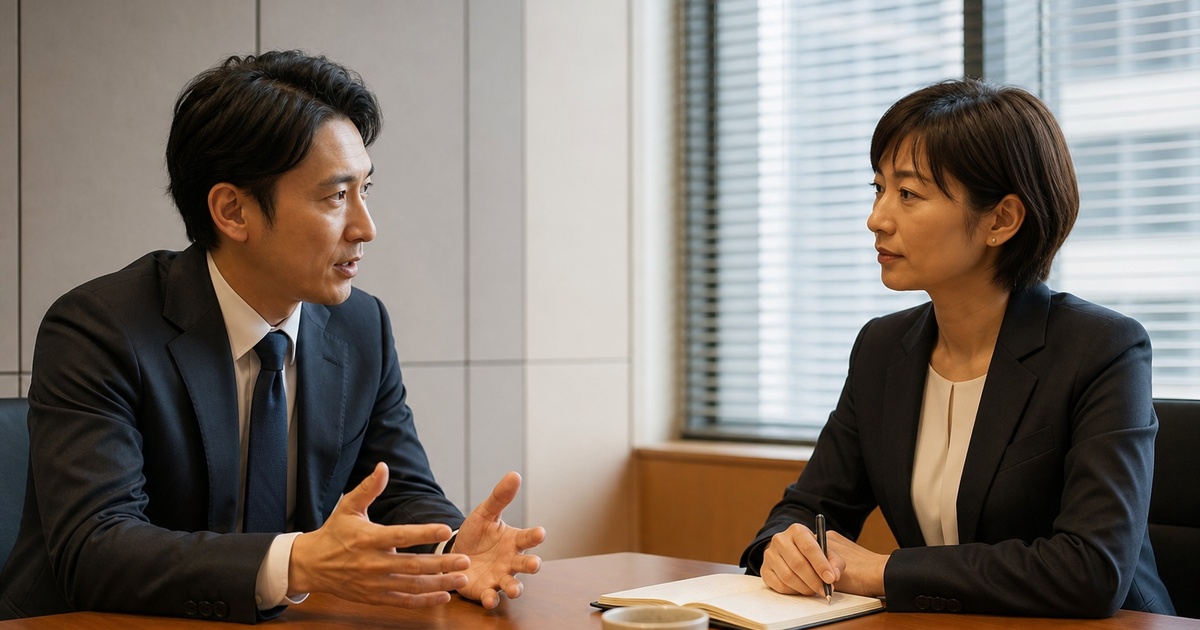 円満退職の伝え方を上司に相談する様子のアイキャッチ画像