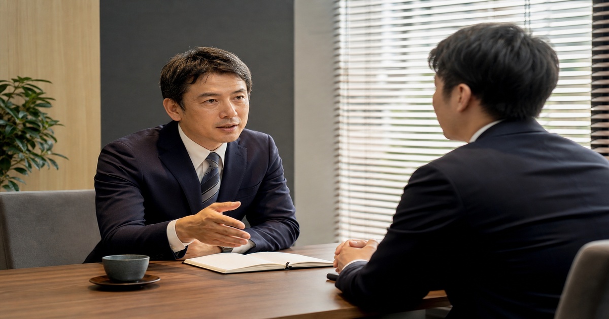 円満退職の伝え方を上司に相談する様子のアイキャッチ画像